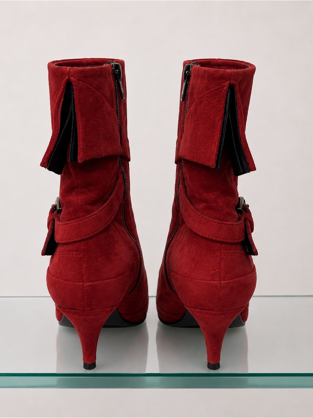 Vero Cuoio Italian  suede Victorian ankle booties boots 38/7 - Picture 3 of 10